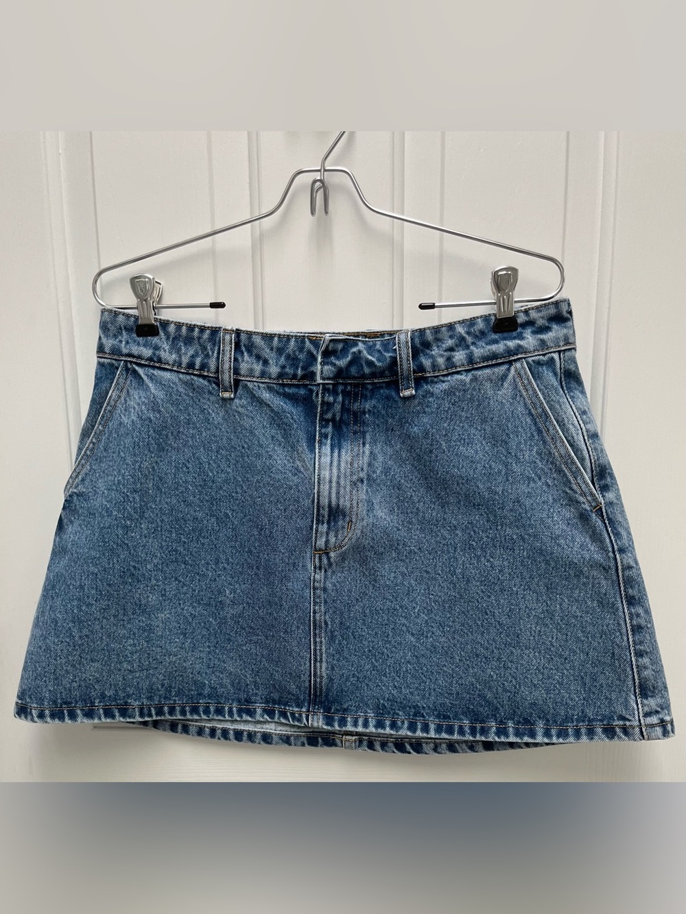 Revolve SEROYA Kapa Denim Mini Skirt in Medium Wash